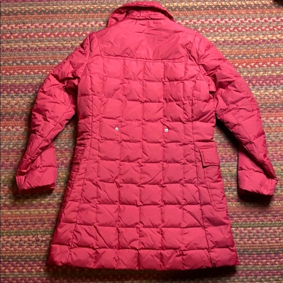 RED TOMMY HILFIGER LONG PUFFER JACKET SNAP - Picture 6 of 6